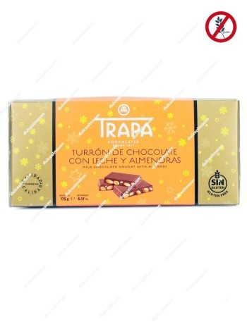 Trapa Turrón Chocolate con Leche y Almendras 175 gr