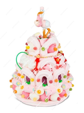 Dulcealmacén Tarta de Chuches Clásica 4 Pisos Bautizo