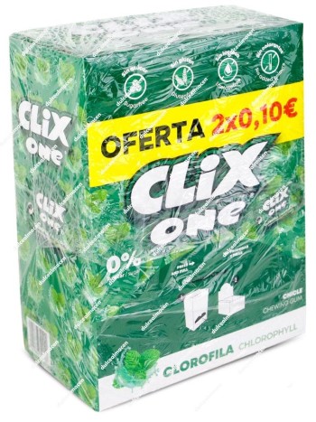 Clix One Clorofila Chicles Sin azúcar 150 uds