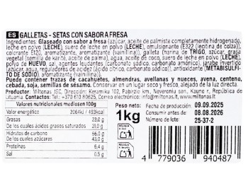 Galleta Setas Choco Fresa 1kg