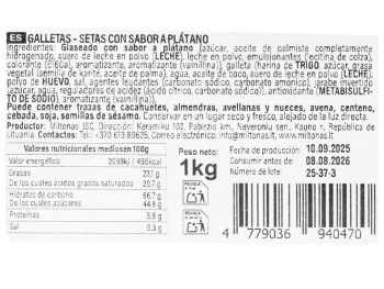 Galleta Setas Choco Banana 1kg