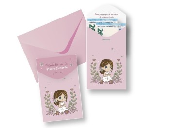 Mi primera comunión sobre para regalar dinero niña