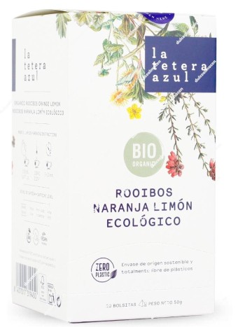 La Tetera Azul Rooibos Naranja Limón Ecológico 20 uds