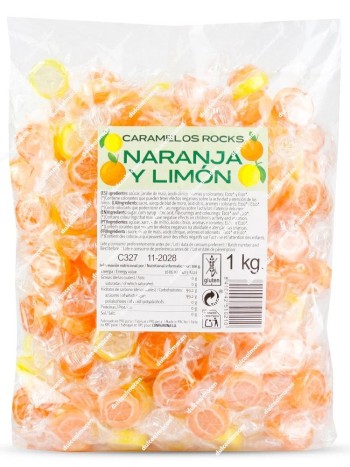 Gerio Caramelos Rock Naranja y Limón 1 kg