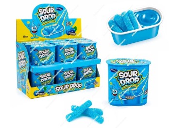 Profisa Sour Drop Gummy Stick Arándanos 18 uds