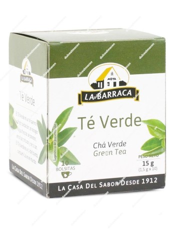 Barraca Infusiones Té Verde 10 uds