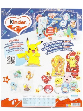 Kinder Calendario de Adviento Pokemon 198 gr