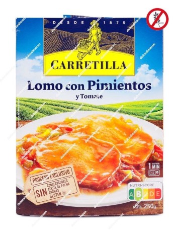 Carretilla Lomo Con Pimientos y Tomate 250 gr