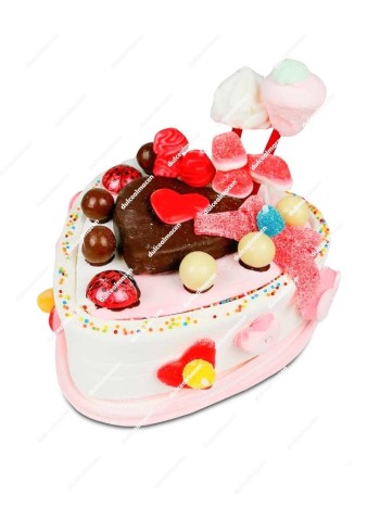 Tarta de Chuches Corazón ChocoNube Pequeño San Valentín