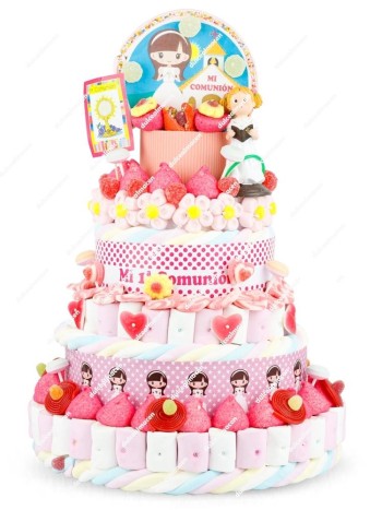 Dulcealmacén Tarta de Chuches Pedestal 6 Pisos Comunion Serie 10
