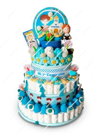 Dulcealmacén Tarta de Chuches Pedestal 6 Pisos Comunion Serie 10